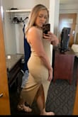 So this dress is super form flattering but is very clingy and slightly see through! It shows every lump and bump so you definitely need shapewear. It was also a little big in the arm out area and showed my bra so I had to get that altered. That said it's a super cute casual dress and I do like it! - Amy H.