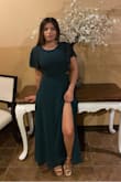 This is a Lovely dress, I got a lot of compliments on the color. Its very long even with heels I had to get it altered.
But you will not be disappointed its beautiful! - Yoreli C.