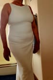 I chose this dress for my anniversary, and I was afraid that I would not like it or it would fit. But I did like me and not only me, but also my daughters. I had an accident at work and I am not very active, and I have gained weight. Now I am exercising so that I look perfect that day! - Arabella O.
