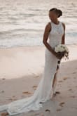 This dress was perfect for my beach wedding. True to size, didn't need any alterations at all. - Karlene M.
