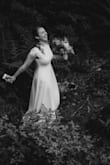 Loved this dress! Simple and classy! It fit true to size, and had some weight to it, really comfortable. I'm busty with a small waist and thick arms, and it fits really well. We had an outdoor elopement with a dig, and I loved that when it got muddy, it just wiped off.
The only negative was the hem- super uneven and long, give yourself enough time to get it hemmed. - Rachel G.