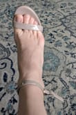 I like to think my feet aren't super wide. But they are wider than your normal foot I guess. These shoes are extremely narrow. Do not buy them if your feet are not skinny. I wear a 5.5. - Kristina T.