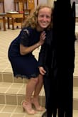 This dress is perfect for a formal event! Being so small and in my 20s it is difficult to find dresses that fit and don't make me look like a little kid. This dress was perfect for a First Communion. I received many compliments! Went perfectly with the Taylor Natural Suede Ankle Strap Heels! - Jillian Z.