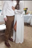 This dress is absolutely perfect in every way. I wore it to my wedding shower and it got compliments from everyone there! - Tonia H.