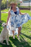 I wore this to a Derby party and it was perfect. I was worried it would only look cute on a smaller figure, but I thought it was flattering. Gorgeous flowy material, lined and well-made. I wore a camisole underneath and will likely get it altered to have a more finished look. - Katie S.
