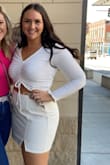 This fit perfectly. I'm usually between a Large & XL and this fit great. It is closer to cream/ivory than white - Lydia L.