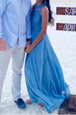 I love this dress. I wore it as a bridesmaids dress to a beach wedding. It runs a little long, so I had to get it hemmed. I received many compliments on this dress. It is beautiful and comfortable. I definitely recommend. - Graziela F.