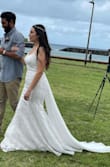 Loved the lace detail down to the train on the back. It is a bit tight because of the material, but I made it work. - Mariela R.