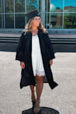 I bought this dress for my college graduation pictures and I'm obsessed. It was a little looser and longer than I expected but it's still flattering. It's such a comfortable dress. - Jeannette W.