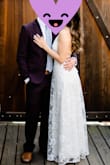 This dress was perfect for our small COVID ceremony! The lace up back makes the perfect fit! All I had to do was get it hemmed and it fit like a glove.
I absolutely loved the lace detail and the sequins. It wasn't see through, though I still wore some pasties just in case!
Definitely recommend this dress!! - Tori L.