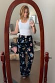 These pants hug your curves and have great stretch. They are super light and airy too. Wish there were more prints! - Jessica C.