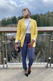 These pants are fitted in the waist and are of good quality. Definitely trousers that fit just right.  Very professional but also a nice dressy casual look as well - Makeda W.