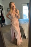 Have ordered in the pink and blue for a bridesmaid dress. Fits great and super comfy. - Brittany
