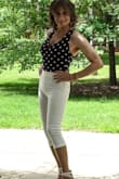Don't you just love polka dots? I think they're ideal for summer and they compliment the cut of this lovely little bodysuit. - Julie D.