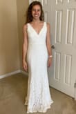 Really smooth fit - the lace fabric means you don't see shadows even though the dress is form-fitting. - Marie D.