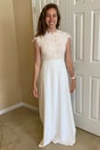 The fabric is really good quality, nice lace and heavy material for the skirt. - Marie D.