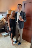 I wore this dress to a May wedding, and got so many compliments. Fits just right and does not hang too tightly on the stomach as some satin material does. - Kayla B.