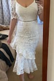 I saw this dress and instantly knew this was the dress I wanted to elope in. The detail is so spot on. We're not eloping until October, so I bought this ahead of time in case it needed alterations, but it fits like a glove. I can't wait to wear this. - Alicia E.