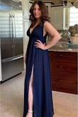 I wore the dress for more than 10 hours, it was sooo comfortable! Not once did I feel like it would slip or leave me naked. The material is a bit delicate but as long as you're careful you won't ruin the dress. I absolutely loved the color and I will definitely wear this again. - Cristina R.