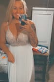I ordered this stunning dress for our wedding in October. Wasn't sure what to expect because this is my first order from you guys and I have to say I am SO impressed. The dress is absolutely gorgeous! Everything I hoped it would be. It fit dang near perfect (i need to lose five pounds) but other than that I am amazed. The detail in this dress is beautiful. The quality is amazing and the price was unbeatable! I am one very happy bride. Thank you!! - Jessica E.