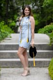 I wore this dress to graduation and it was perfect! The material is excellent quality and the length was not too short, which I was worried about. Perfect for any wedding, grad ceremony, brunch or photo session. - Caitie H.