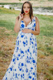 Great dress! The fabric is really nice, thick but not too heavy, and the color is beautiful. It does run big in the bust area though, I would suggest sizing down. I wore this dress for maternity pictures and it was everything I'd hope it would be. - Monique