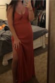 I bought this dress for a beach wedding and I love the color and fit, but there's an awkward pouch that opens in the front. A little worried it'll show my boobs so I will be sewing it shut. I also am typically a medium in all clothing, but I ordered a small and it fit perfectly, I think a medium would've been too big! - Briana R.