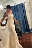 Beautiful dress!!! True to the size chart. Definitely tight on me though, I ordered a 2 but if I went up a size I think it would be too loose. - Sedra S.