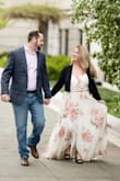Beautiful for engagement photos. I had a hard time knowing how to wrap & tie it, but MAN! This dress photographs so well! - Rachel M.