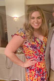 This was a perfect dress for an outdoor wedding. I could have sized down to a large, but I wanted more coverage for my larger bust. It was a bit long, but manageable with heels. - Kristina G.