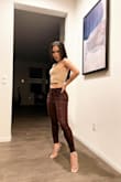 I love these pants. They fit so snug on me and are also comfortable. I took them to have them shortened a bit but other than that, they're perfect! Got so many compliments on them too. - Hogan L.
