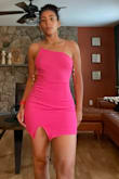 So sexy and def eye popper. Wowzerzz is what hubby said when he saw me in this dress. Dress has some stretch so was able to get away with a small. Is short on me so beware taller gals. Otherwise perfect for my Cancun trip!!! My measurements are 27 waist and hips 39.5 - Nelsy G.