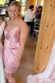 I wore this to a wedding and got so many compliments! It was pretty tight on me though. - Taylor B.