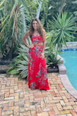 I loved this! I am 5'4 and the skirt is long so I had to wear heels, otherwise it's amazing! Honestly would wear heels with it regardless so it doesn't matter. I got a million compliments in this when I wore it out! - Morgan J.