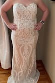I loved this dress but unfortunately it was just a little bit too small and XL was the largest size it comes in. The lack of symmetry in the back also bothered me a bit, but I probably would have tried to overlook that if it had fit. - Tiffaney K.