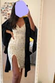 Wore it for my graduation, looks great! 
Pros: Flattering fit, adjustable straps, good quality
Cons: The zip is at the back so it's hard to fasten by myself. Needed help from a friend to get that done. Also, the dress is tight below my hips so I need to take the whole dress off in order to use the restroom (and then again ask for help from a friend to zip up). - Nikita M.