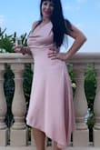 It's a great dress for a perfect body, you must be able to not wear a bra. I love material, very nice on my skin. - Elena R.