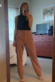 I really love the color and idea of these pants. The XS was still slightly too big on me. I can wear them as is but it would be preferable for them to be a little bit smaller. Could be worth it to get them taken in/hemmed. Overall, great purchase though! - Halley M.