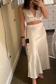 I loved this outfit for my bachelorette in Scottsdale! I am usually a size small for my tops and a medium for my bottoms. I ended up ordering a medium in both and it fit perfect! I got so many compliments! - Hallie G.