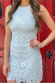 Love this dress! Was a little snug in the chest, I could have sized up to a small, but I loved the way it looked. The light blue is such a pretty color. - Maria L.