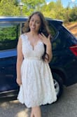 I was very happy with the quality of this dress. It fit true to size, the lace was high quality and stunning. I ordered this to wear to go get our marriage license and it was so pretty and just perfect for it. I would for sure recommend it. If it came in other colors I'd buy them for sure. - Sonya H.