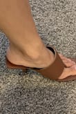 The sandals are beautiful, but too big on the instep. You can't walk with them.. unfortunately I can't return them because I bought them on sale. - Anais D.