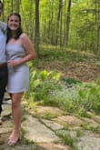 I recently wore this dress for my brothers backyard wedding, and it worked great. Since it ties across the back I was able to get away without a bra, however it also works well with a stick on bra/pasties. My only complaint is how easily the dress wrinkles. I used a steamer before wearing, but it quickly wrinkled from sitting down. It is a worth while dress for the price though. - Emma S.