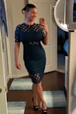 Graduating college at 38 made me feel old, but this dress with the peek a boo material kept it classy and fun! - April K.