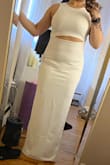 I love a cut out dress. This was perfect for my friend's wedding (yes white, her choice). I paired it with a blazer. It is a bit snug, but I know an XL would have been to big. - Chayna V.