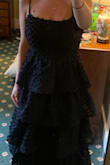 I got so many compliments on this dress! It fit perfect and the adjustable straps were a huge help. I love that this dress is tiered, so I was able to eat and drink as much as I wanted and you couldn't see my belly sticking out. I cant wait to wear this again. - Rebecca J.