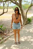 This top has quickly become one of my favorites. So comfortable and such good quality, the material is on the thicker side. I wore it over a bikini top on vacation and it was perfect. The color is so pretty in person too. - Stefanie D.
