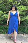 My daughter loved the dress. It is true to size, and a style that would be flattering on anyone. The adjustable straps are a nice touch. It's a little low-cut so we put a chiffon insert in the cleavage (see picture.) The material is soft, comfortable and flowing, and the color is beautiful. It launders easily in the washer and if you hang it to dry, it does not wrinkle. We'll be shopping at Lulus again for sure. - Suzanne R.