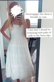 I love this dress, it's so beautiful. I could have ordered a small, and will be if it becomes available in another color. - Hallieanna M.