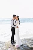 I bought this dress for my wedding photoshoot and I love it! The material is stretchy and I feel very comfortable to wear it. - Vy T.